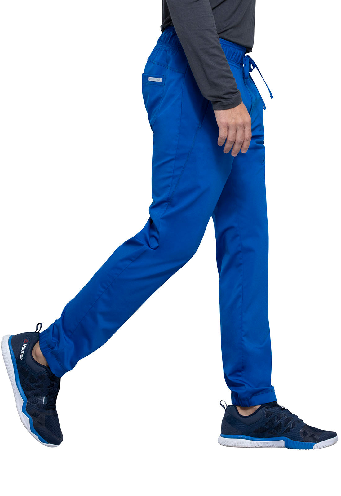 Revolution WW012 Men's Natural Rise Jogger Royal Model Image Left Side | Cherokee Workwear