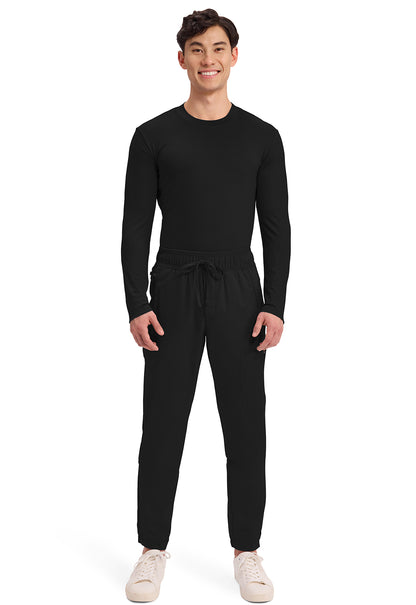 Workwear Revolution WW012 Men's Natural Rise Scrub Joggers Black