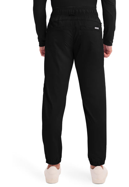 Workwear Revolution WW012 Men's Natural Rise Scrub Joggers Black
