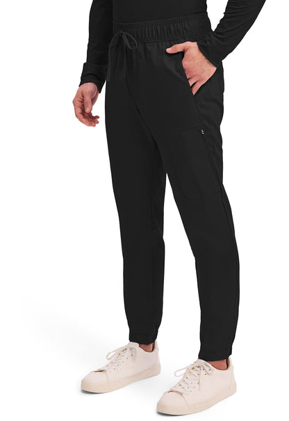 Workwear Revolution WW012 Men's Natural Rise Scrub Joggers Black