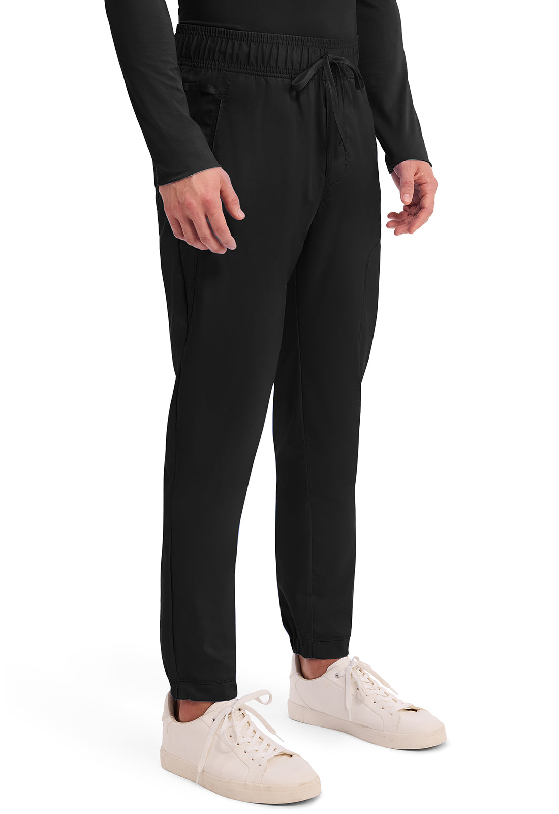 Workwear Revolution WW012 Men's Natural Rise Scrub Joggers Black