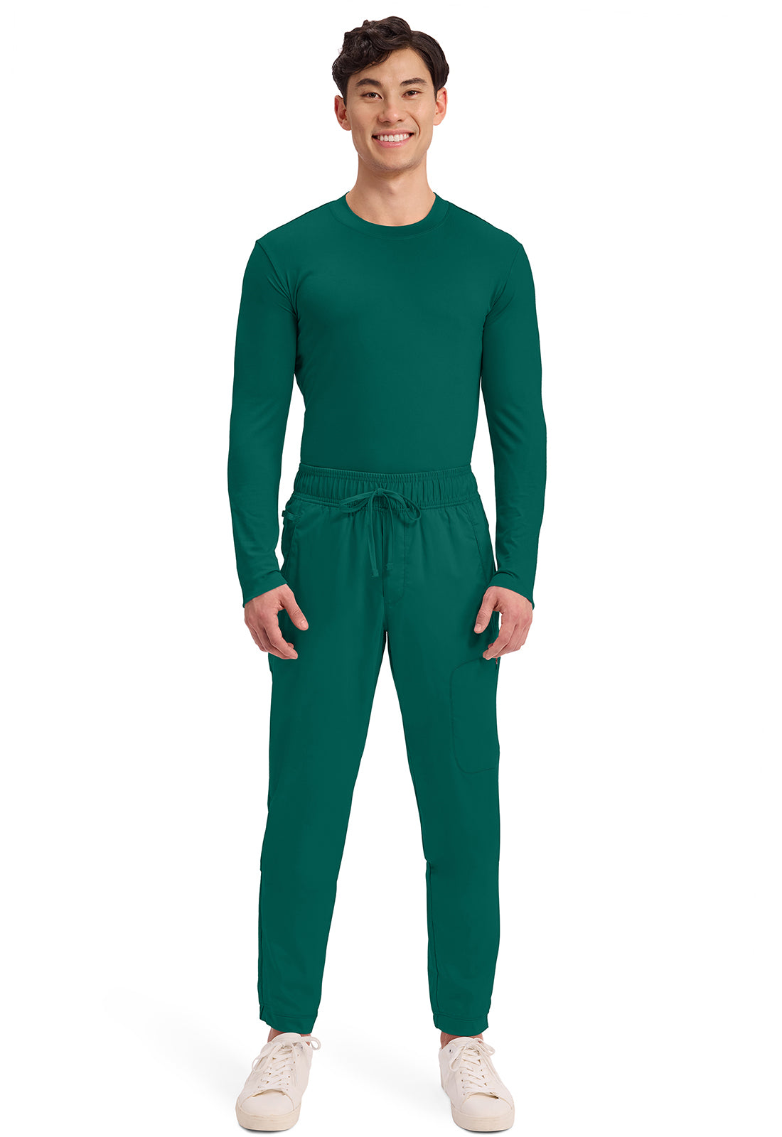 Workwear Revolution WW012 Men's Natural Rise Scrub Joggers Hunter Green