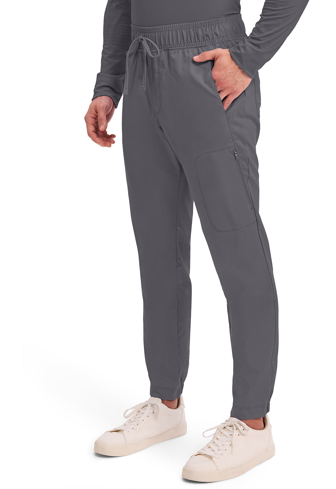 Workwear Revolution WW012 Men's Natural Rise Scrub Joggers Pewter