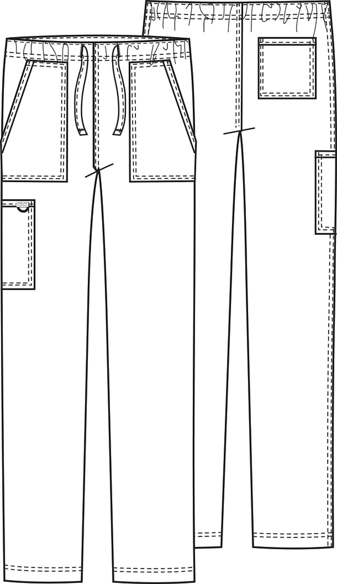 Workwear Revolution WW020 Unisex Unisex Tapered Leg Drawstring Scrub Pants Ciel Blue