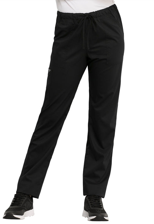 Workwear Revolution WW020 Unisex Unisex Tapered Leg Drawstring Scrub Pants Black
