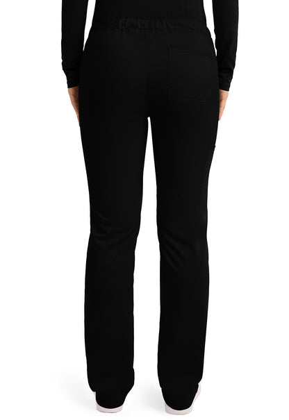 Workwear Revolution WW020 Unisex Unisex Tapered Leg Drawstring Scrub Pants Black