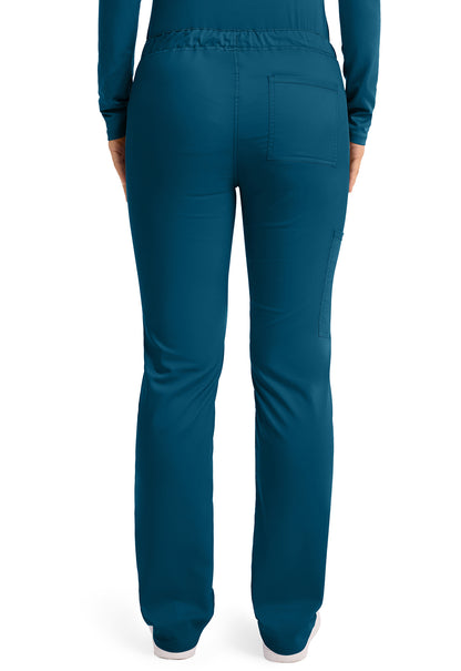 Workwear Revolution WW020 Unisex Unisex Tapered Leg Drawstring Scrub Pants Caribbean Blue