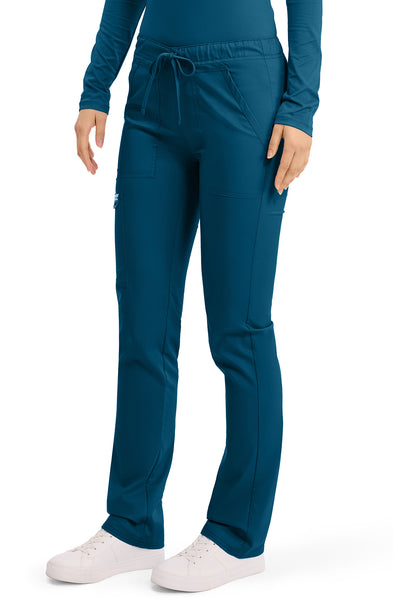 Workwear Revolution WW020 Unisex Unisex Tapered Leg Drawstring Scrub Pants Caribbean Blue