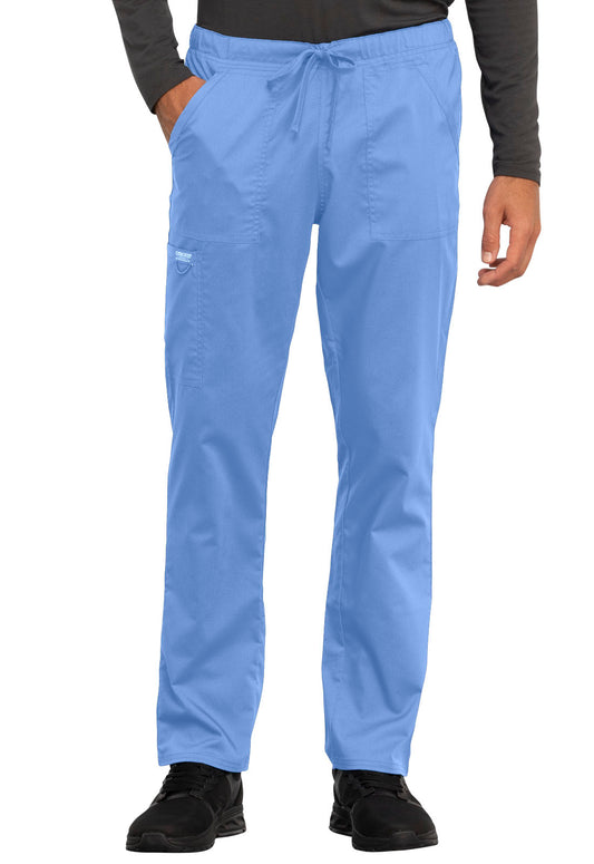 Workwear Revolution WW020 Unisex Unisex Tapered Leg Drawstring Scrub Pants Ciel Blue