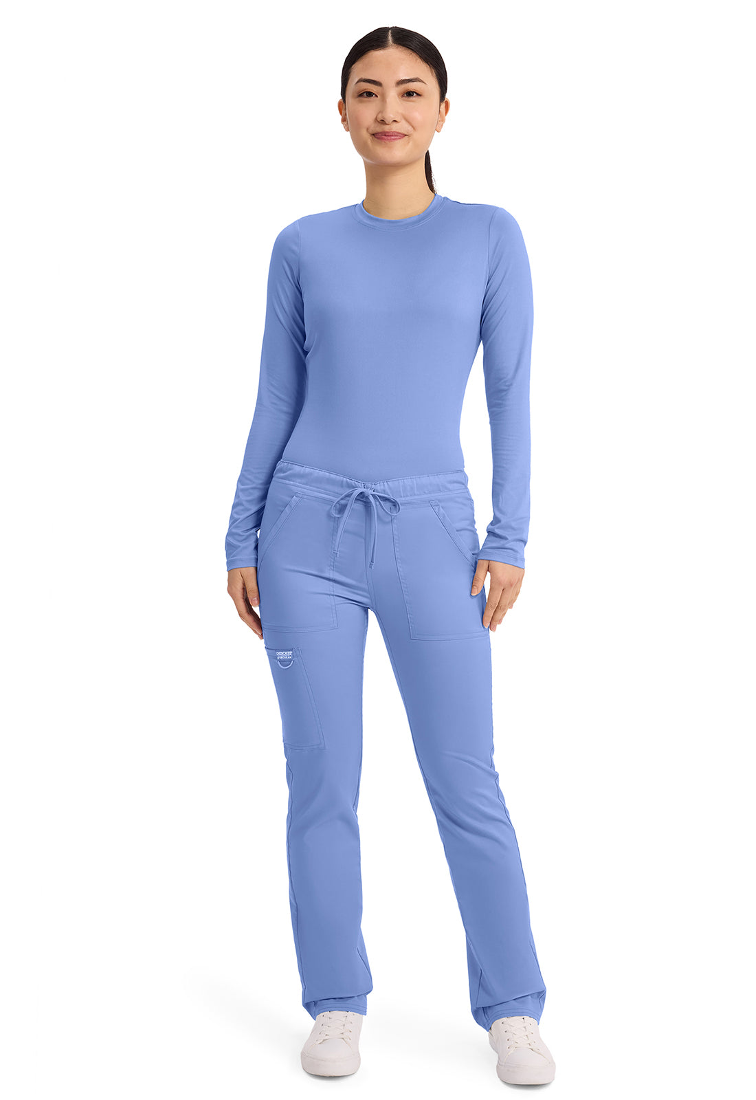 Workwear Revolution WW020 Unisex Unisex Tapered Leg Drawstring Scrub Pants Ciel Blue