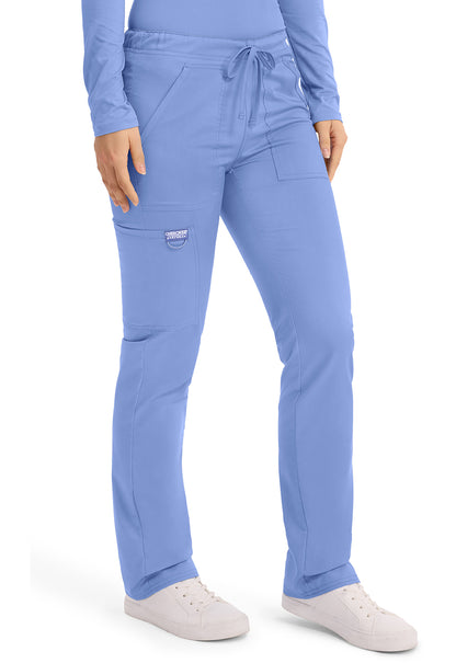 Workwear Revolution WW020 Unisex Unisex Tapered Leg Drawstring Scrub Pants Ciel Blue