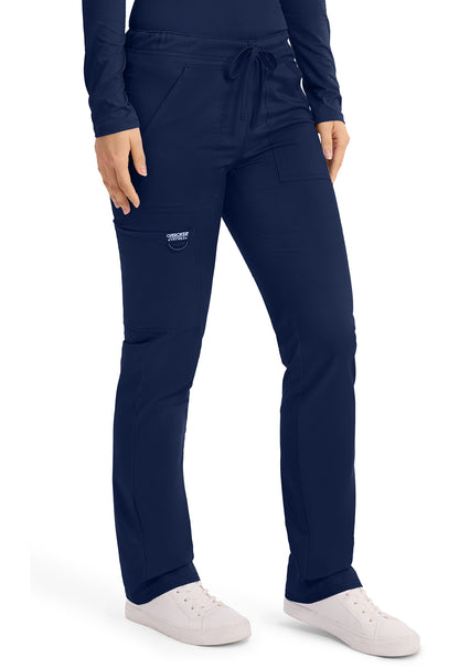 Workwear Revolution WW020 Unisex Unisex Tapered Leg Drawstring Scrub Pants Navy