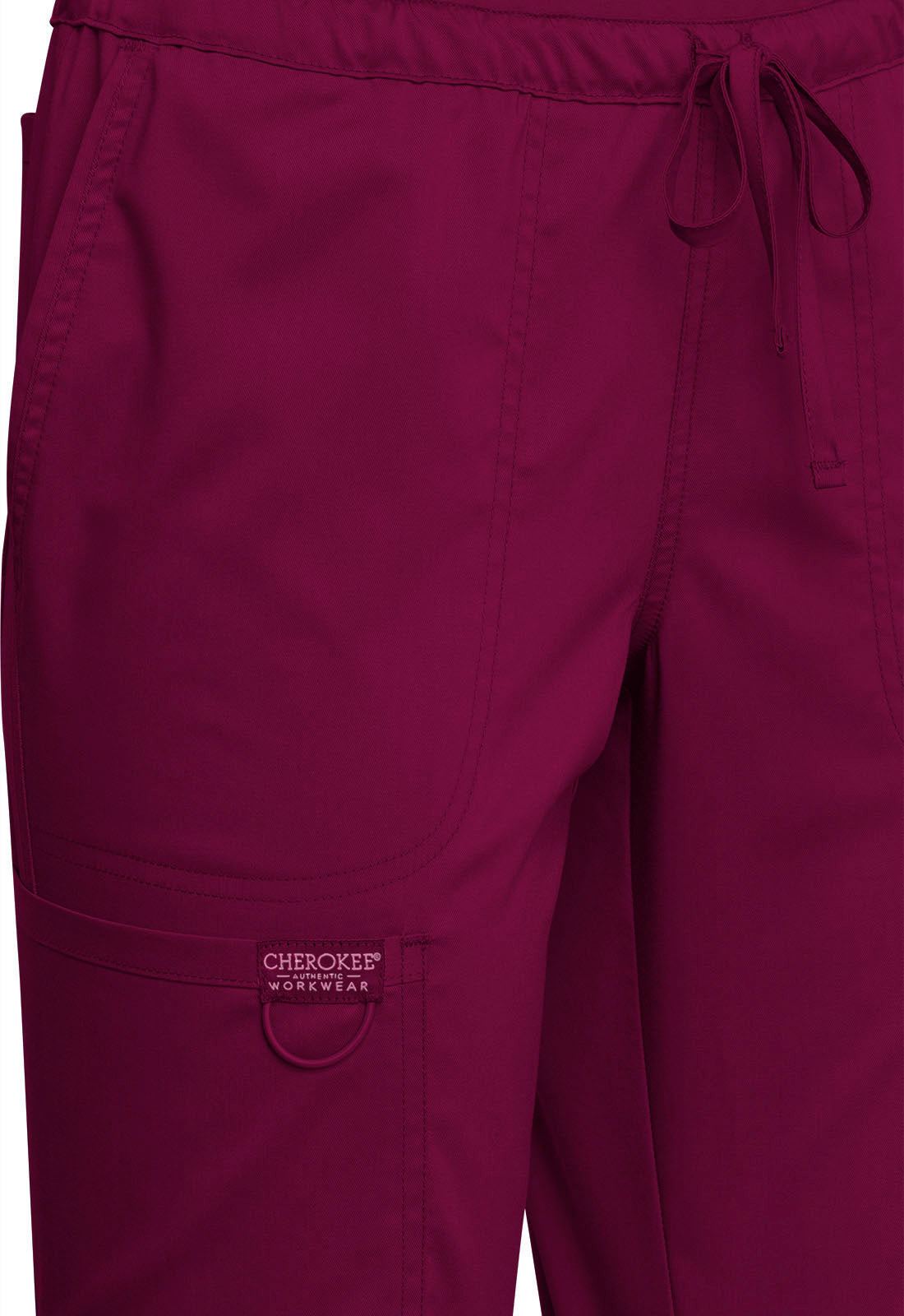 Revolution WW105 Mid Rise Tapered Leg Drawstring Pants Wine