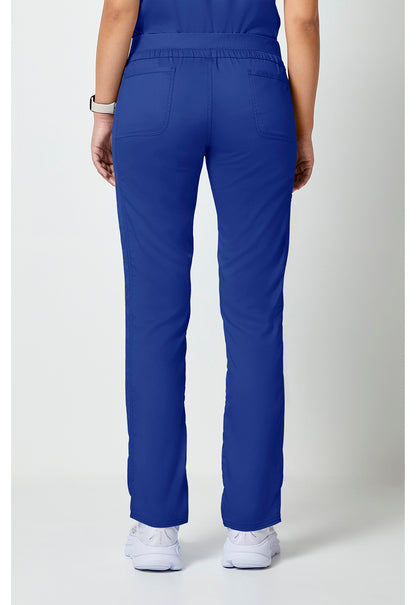 Workwear Revolution WW105 Women's Mid Rise Tapered Leg Drawstring Scrub Pants Galaxy Blue