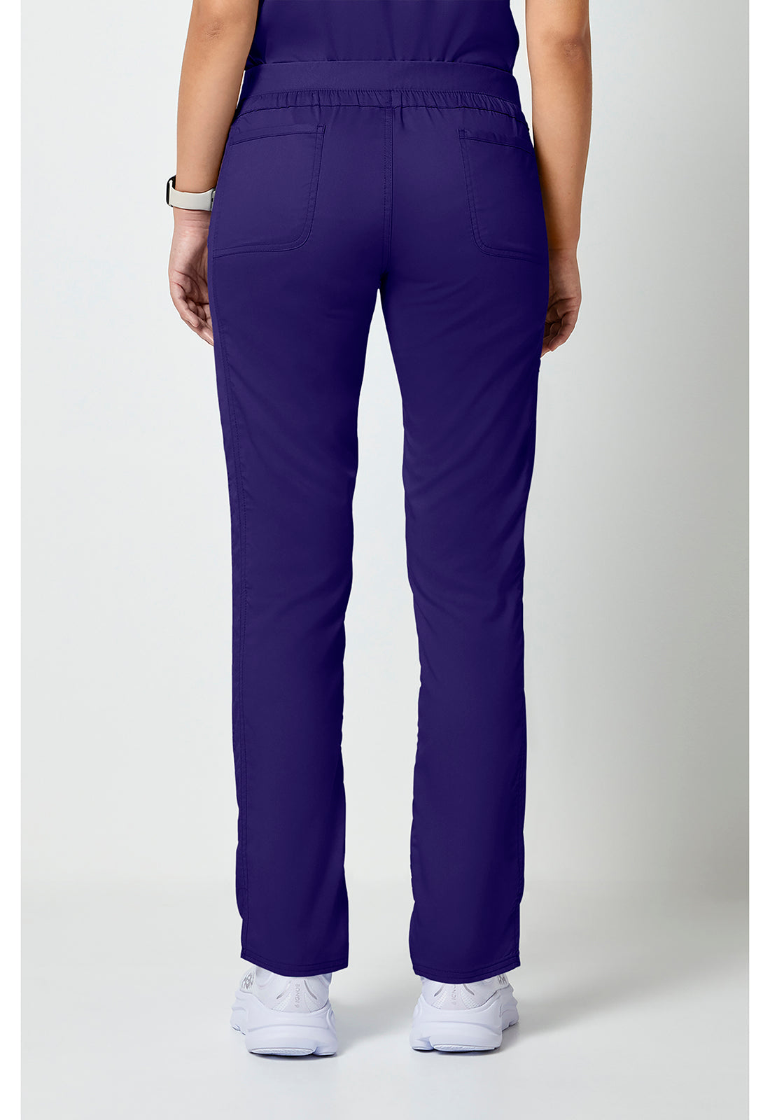 Workwear Revolution WW105 Women's Mid Rise Tapered Leg Drawstring Scrub Pants Grape