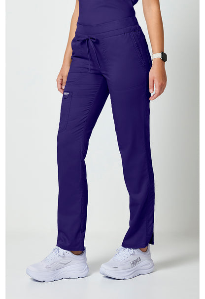Workwear Revolution WW105 Women's Mid Rise Tapered Leg Drawstring Scrub Pants Grape