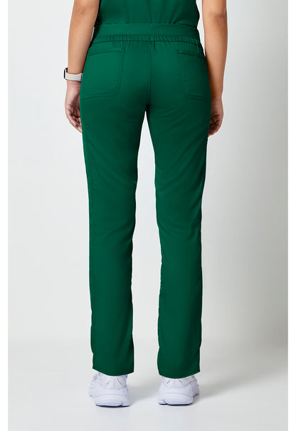 Workwear Revolution WW105 Women's Mid Rise Tapered Leg Drawstring Scrub Pants Hunter Green