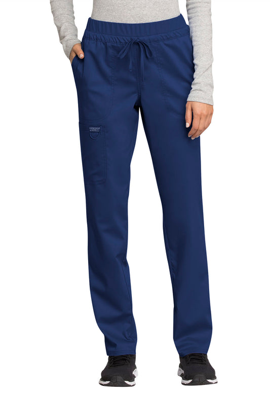 Workwear Revolution WW105 Women's Mid Rise Tapered Leg Drawstring Scrub Pants Navy