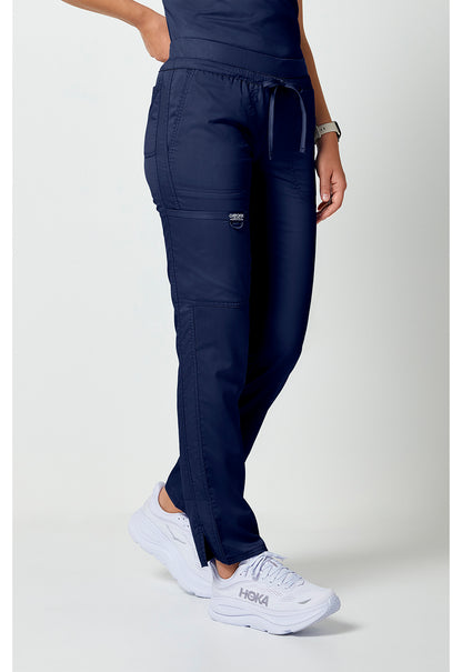 Workwear Revolution WW105 Women's Mid Rise Tapered Leg Drawstring Scrub Pants Navy