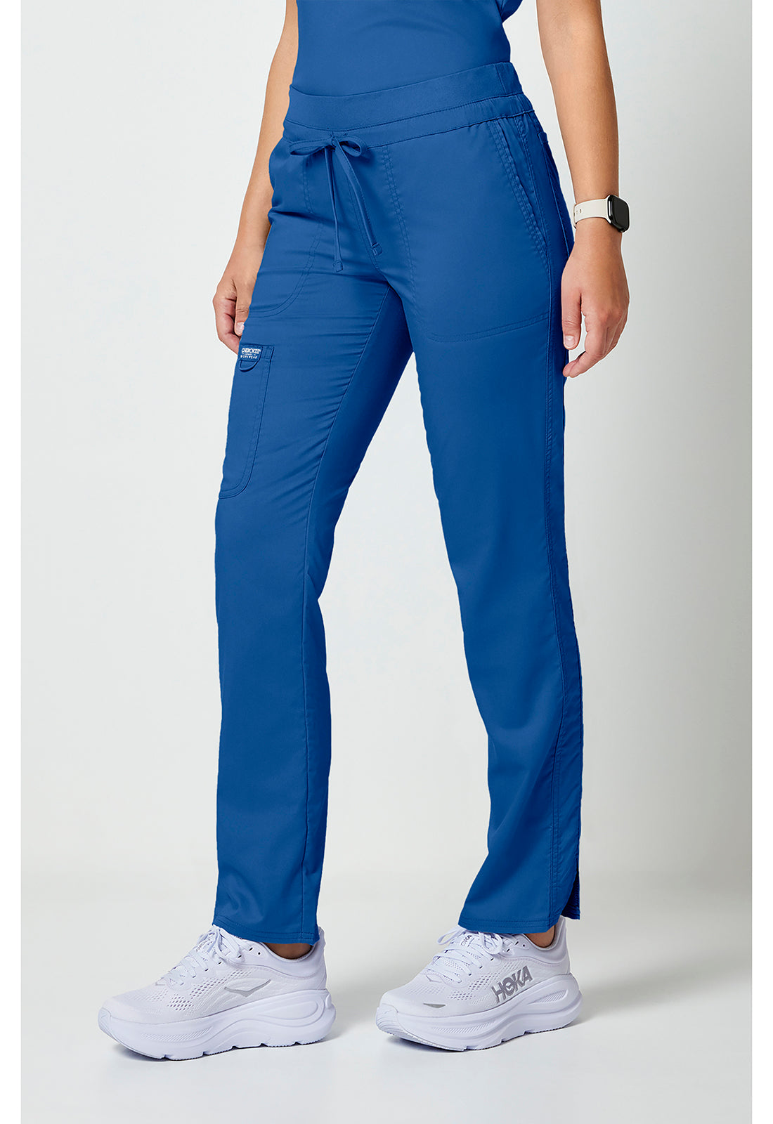 Workwear Revolution WW105 Women's Mid Rise Tapered Leg Drawstring Scrub Pants Royal