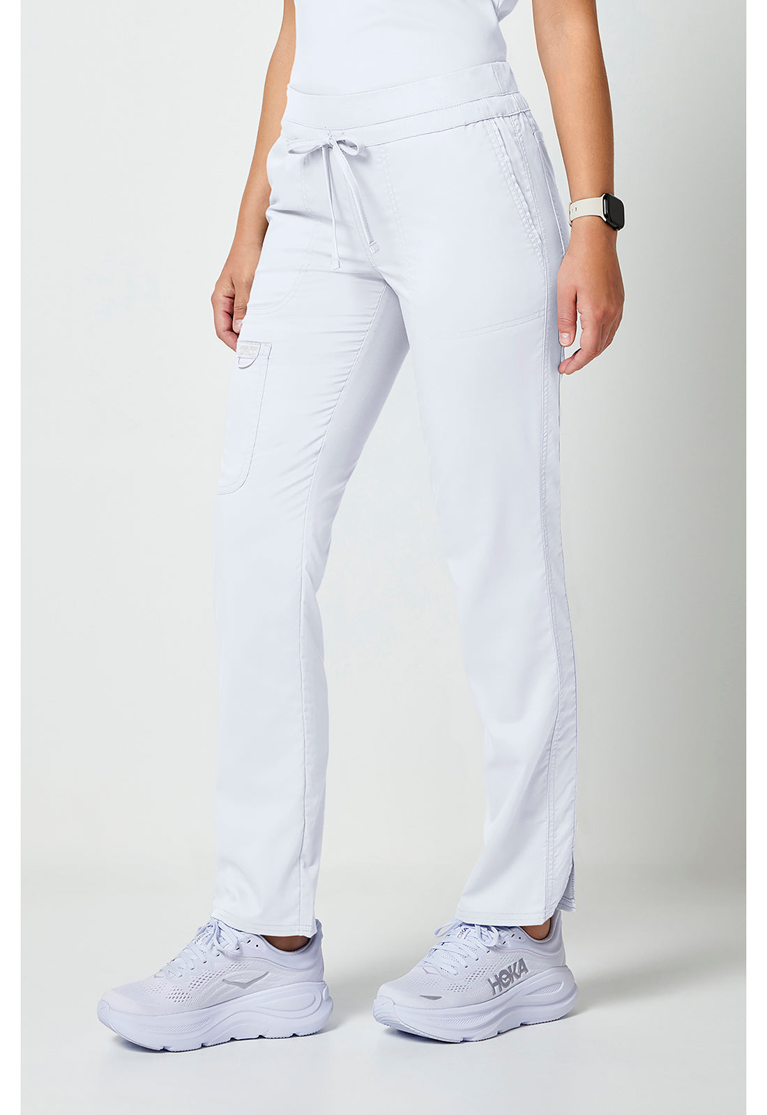 Workwear Revolution WW105 Women's Mid Rise Tapered Leg Drawstring Scrub Pants image 3