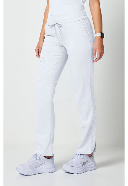 Workwear Revolution WW105 Women's Mid Rise Tapered Leg Drawstring Scrub Pants image 3