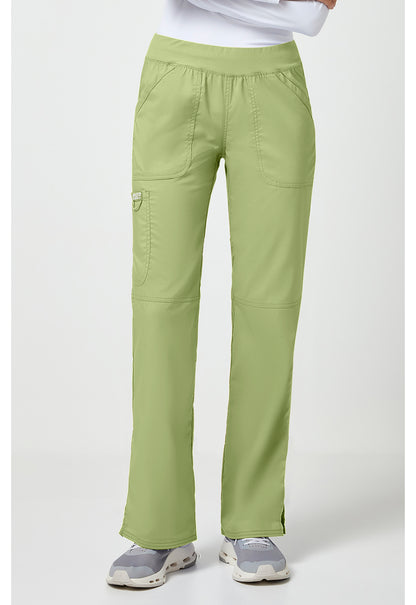 Workwear Revolution WW110 Women's Mid Rise Straight Leg Pull-on Scrub Pants Cucumber