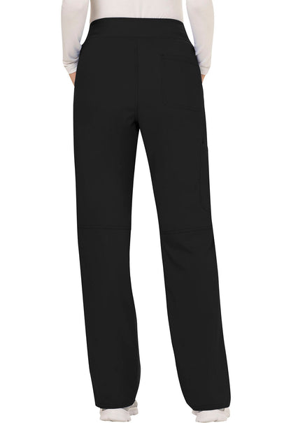 Revolution WW110 Mid Rise Straight Leg Pull-on Pants Black Model Image Back | Cherokee Workwear