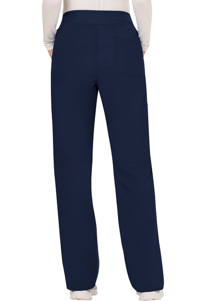 Revolution WW110 Mid Rise Straight Leg Pull-on Pants Navy Model Image Back | Cherokee Workwear