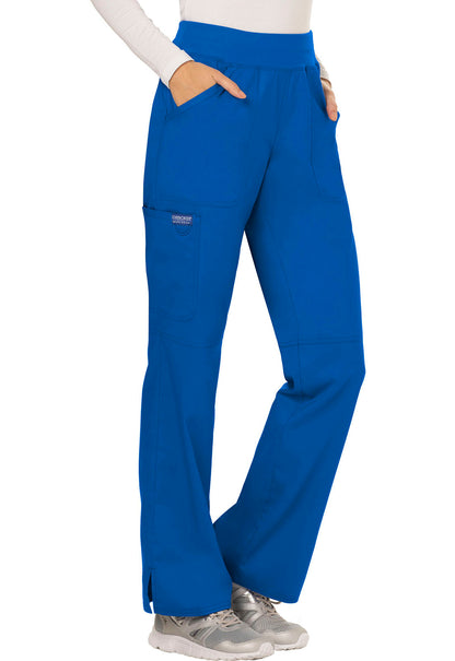 Revolution WW110 Mid Rise Straight Leg Pull-on Pants Royal Model Image Left Side | Cherokee Workwear