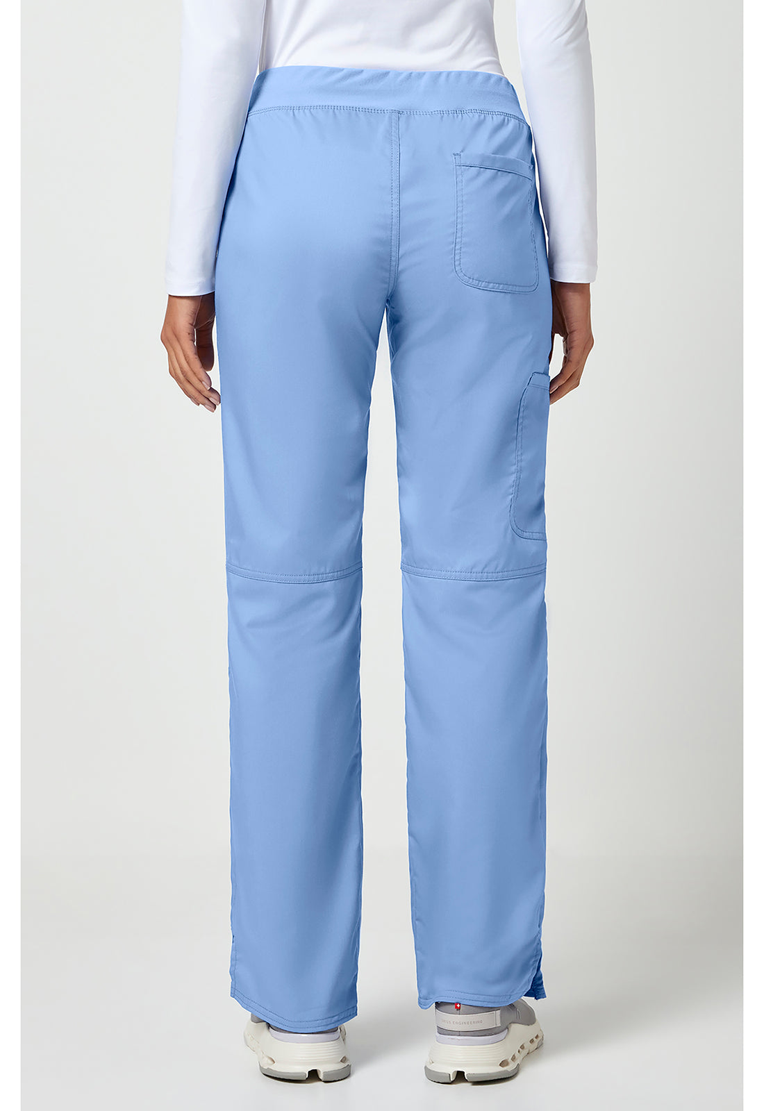 Workwear Revolution WW110 Women's Mid Rise Straight Leg Pull-on Scrub Pants Ciel Blue