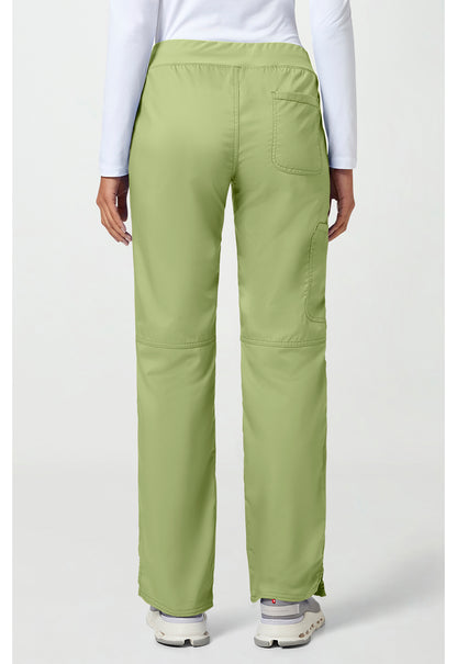 Workwear Revolution WW110 Women's Mid Rise Straight Leg Pull-on Scrub Pants Cucumber