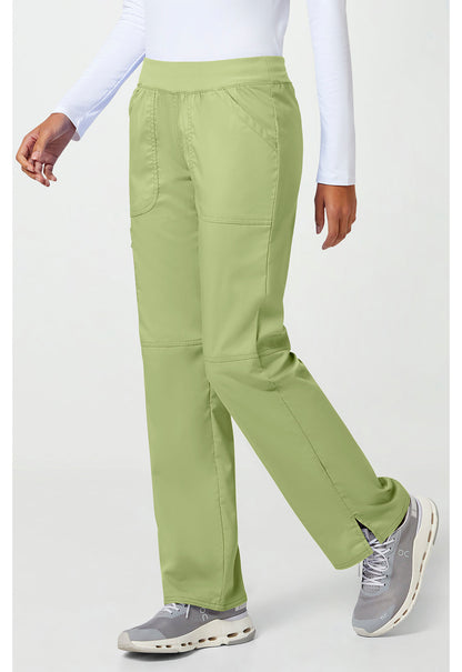 Workwear Revolution WW110 Women's Mid Rise Straight Leg Pull-on Scrub Pants image 3