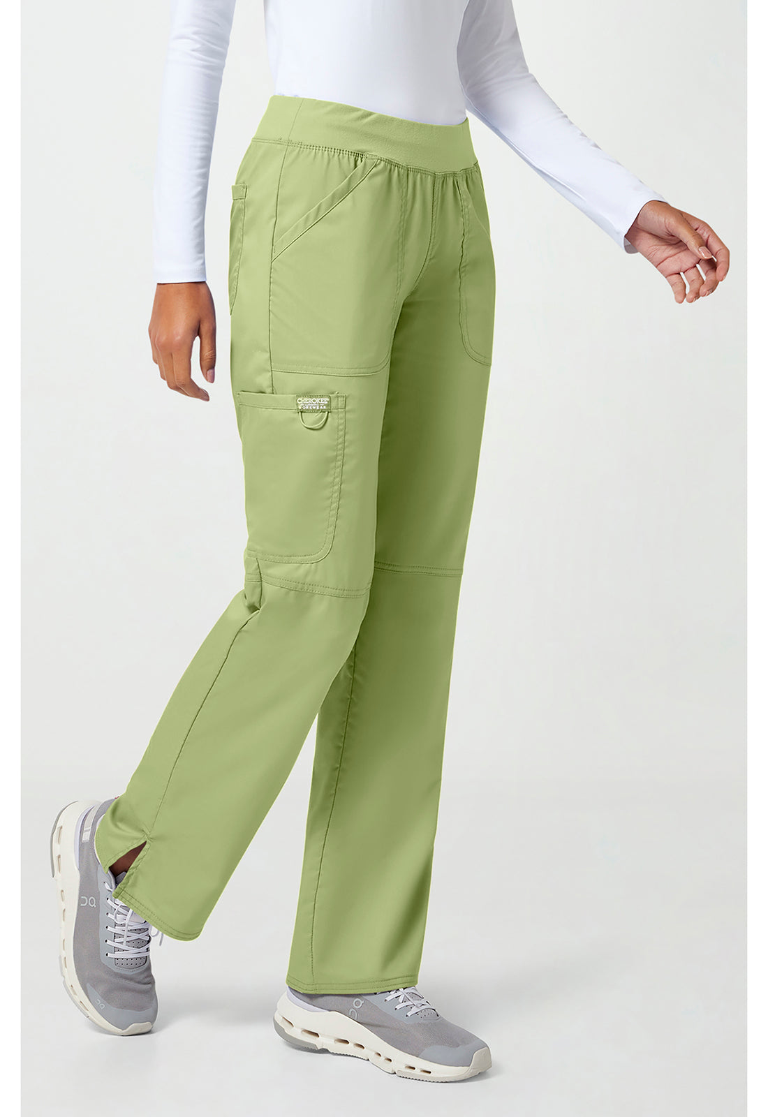 Workwear Revolution WW110 Women's Mid Rise Straight Leg Pull-on Scrub Pants Cucumber