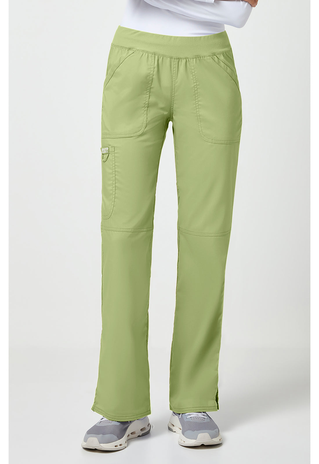 Workwear Revolution WW110 Women's Mid Rise Straight Leg Pull-on Scrub Pants image 1