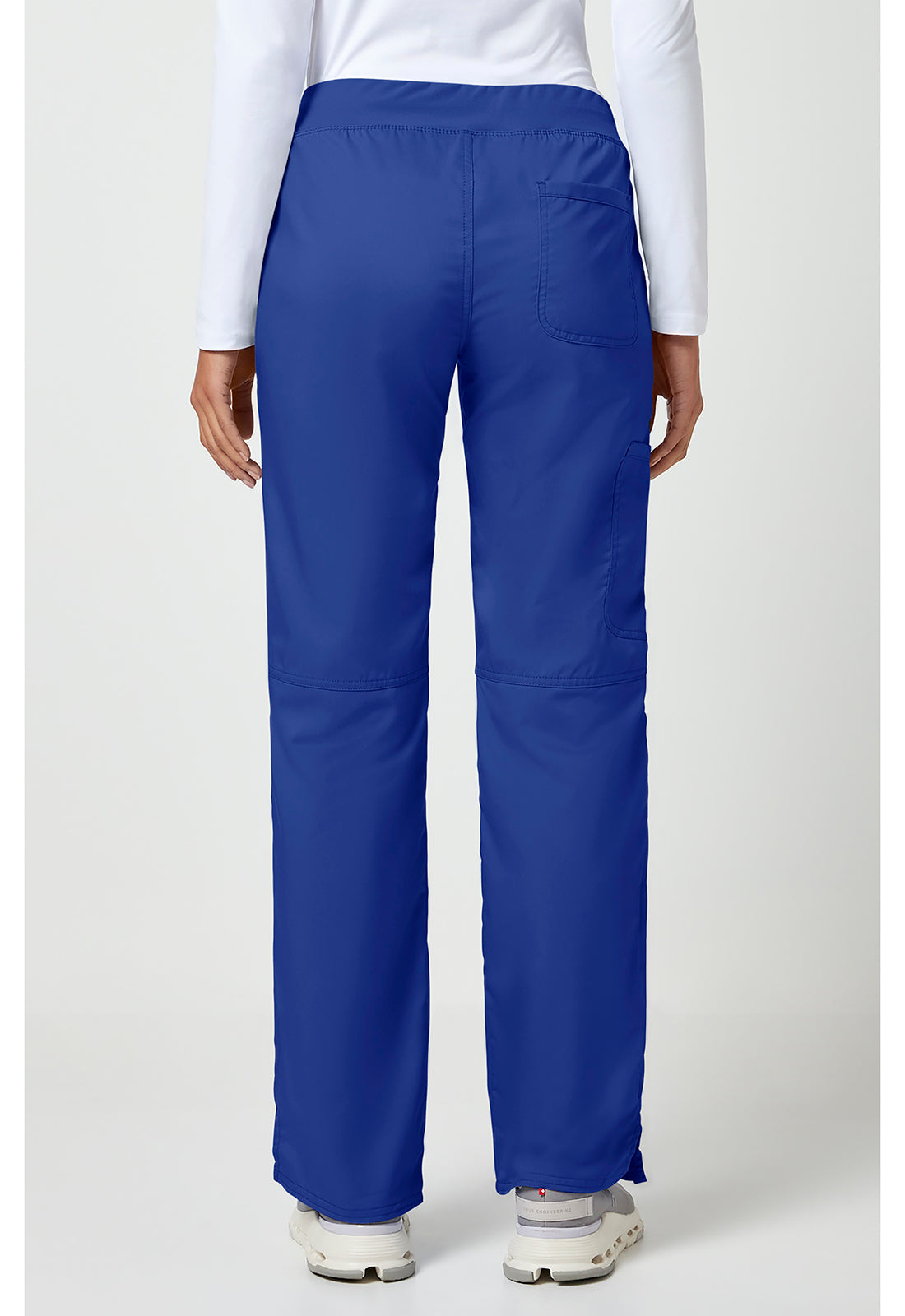 Workwear Revolution WW110 Women's Mid Rise Straight Leg Pull-on Scrub Pants Galaxy Blue