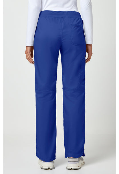Workwear Revolution WW110 Women's Mid Rise Straight Leg Pull-on Scrub Pants Galaxy Blue