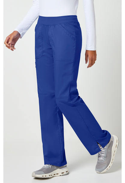 Workwear Revolution WW110 Women's Mid Rise Straight Leg Pull-on Scrub Pants Galaxy Blue