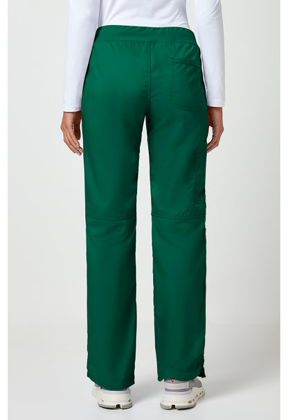 Workwear Revolution WW110 Women's Mid Rise Straight Leg Pull-on Scrub Pants Hunter Green