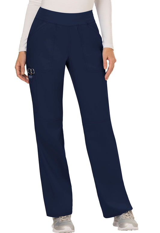 Workwear Revolution WW110 Women's Mid Rise Straight Leg Pull-on Scrub Pants Navy