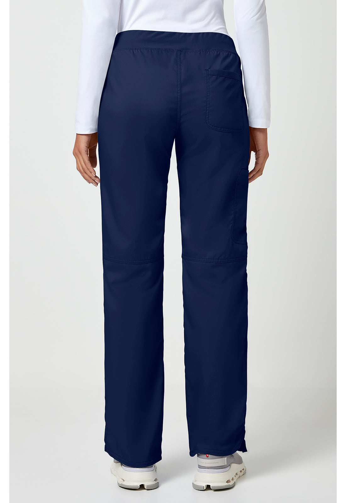 Workwear Revolution WW110 Women's Mid Rise Straight Leg Pull-on Scrub Pants Navy