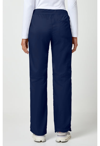 Workwear Revolution WW110 Women's Mid Rise Straight Leg Pull-on Scrub Pants Navy