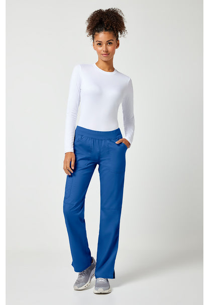 Workwear Revolution WW110 Women's Mid Rise Straight Leg Pull-on Scrub Pants Royal