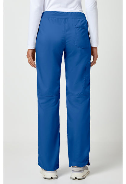 Workwear Revolution WW110 Women's Mid Rise Straight Leg Pull-on Scrub Pants Royal