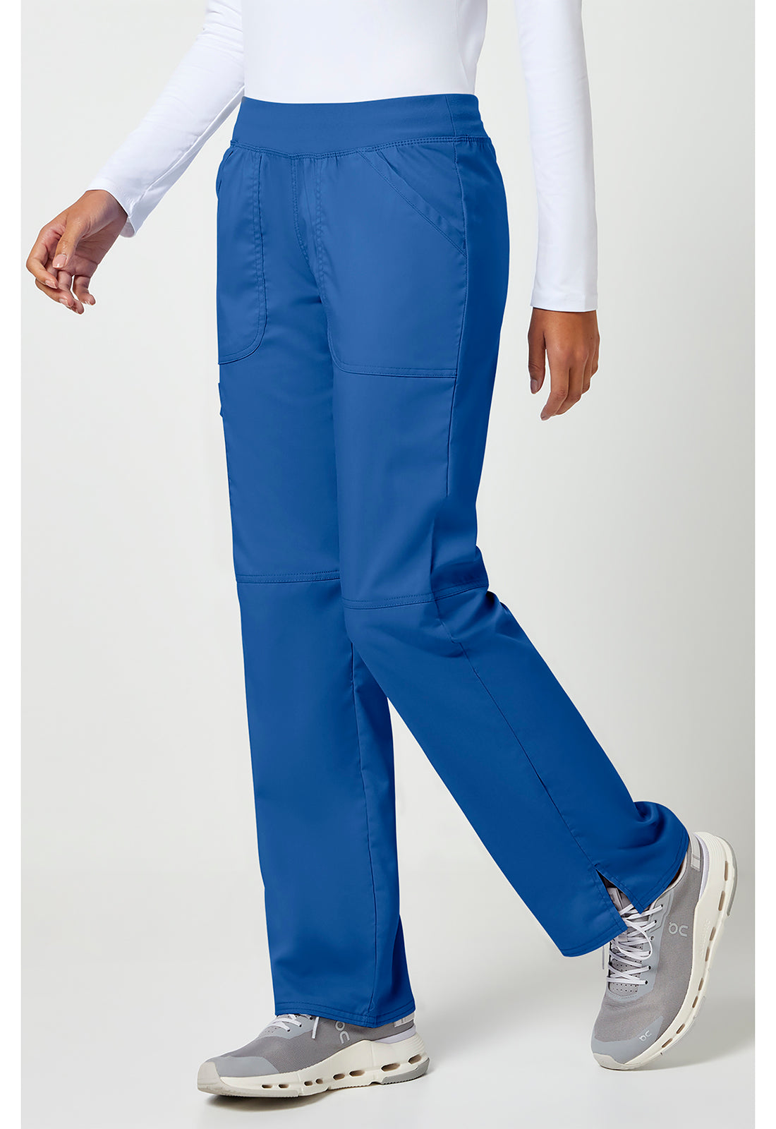 Workwear Revolution WW110 Women's Mid Rise Straight Leg Pull-on Scrub Pants Royal