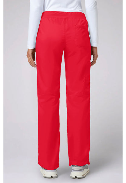 Workwear Revolution WW110 Women's Mid Rise Straight Leg Pull-on Scrub Pants Sweet Paprika