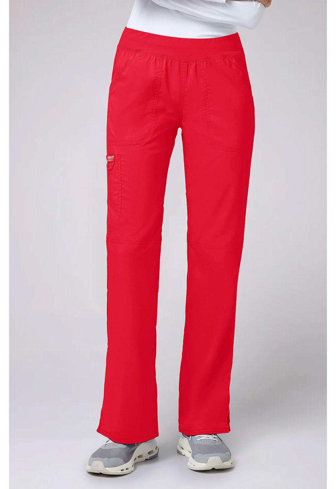 Workwear Revolution WW110 Women's Mid Rise Straight Leg Pull-on Scrub Pants image 1