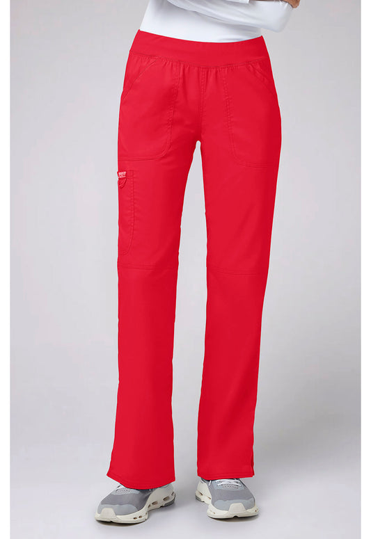 Workwear Revolution WW110 Women's Mid Rise Straight Leg Pull-on Scrub Pants image 1