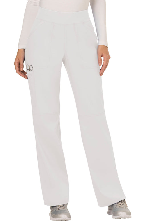 Workwear Revolution WW110 Women's Mid Rise Straight Leg Pull-on Scrub Pants White