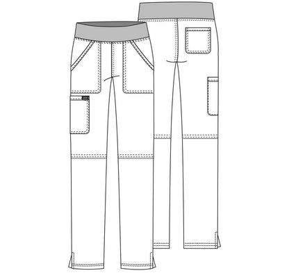 Workwear Revolution WW110 Women's Mid Rise Straight Leg Pull-on Scrub Pants Royal